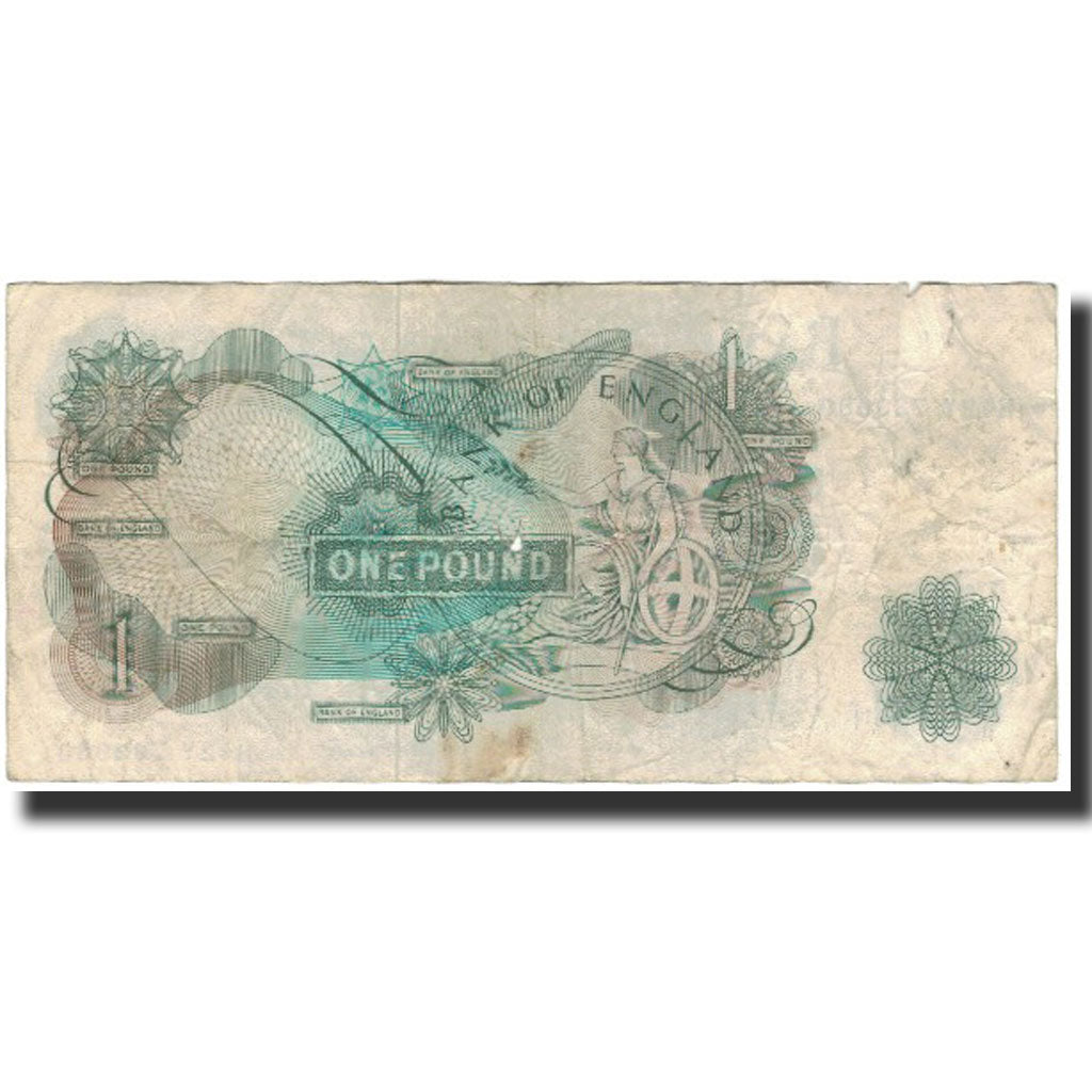 Billete, 1 Pound, 1966, Gran Bretaña, KM:374e, BC