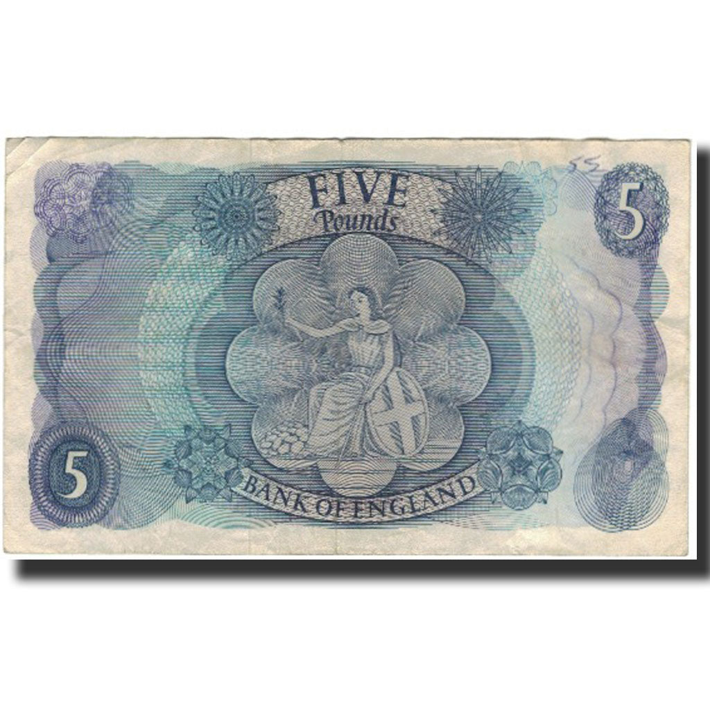 Banknote, Great Britain, 5 Pounds, 1966, KM:375b, VF(30-35)