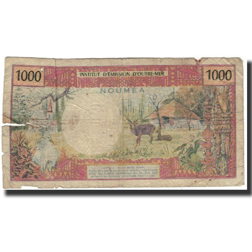 Banknote, New Caledonia, 1000 Francs, 1969, KM:61, AG(1-3)