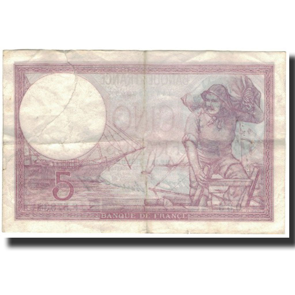Francia, 5 Francs, 5 F 1917-1940 ''Violet'', 1933-09-14, B+, Fayette:3.17