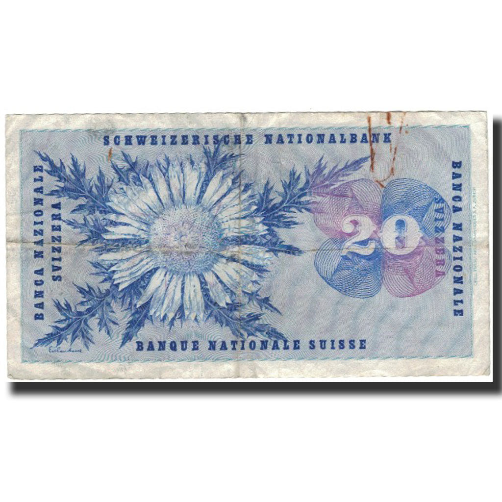 Banknote, Switzerland, 20 Franken, 1963-03-28, KM:46j, VF(20-25)