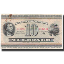 Banknote, Denmark, 10 Kroner, 1961, KM:44u, VF(30-35)