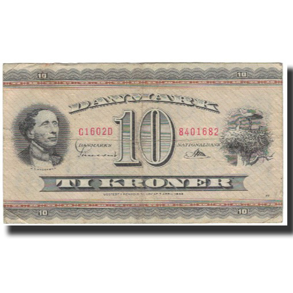 Banknote, Denmark, 10 Kroner, 1961, KM:44u, VF(20-25)