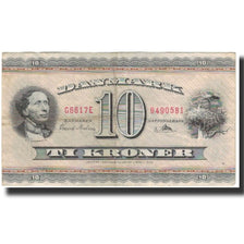 Billete, 10 Kroner, 1961, Dinamarca, KM:44u, BC+