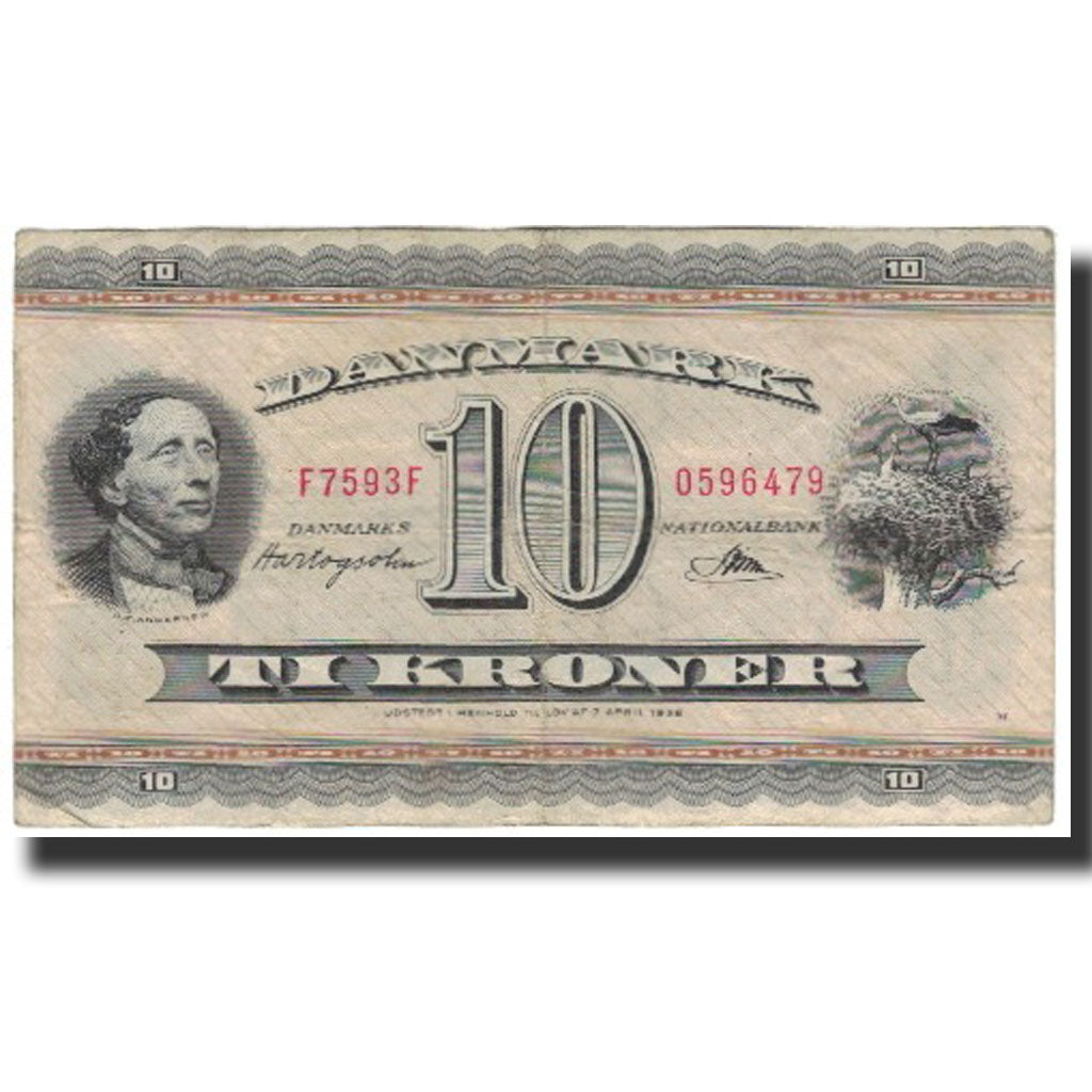 Banknote, Denmark, 10 Kroner, 1961, KM:44u, VF(30-35)