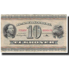 Banknote, Denmark, 10 Kroner, 1961, KM:44u, VF(30-35)