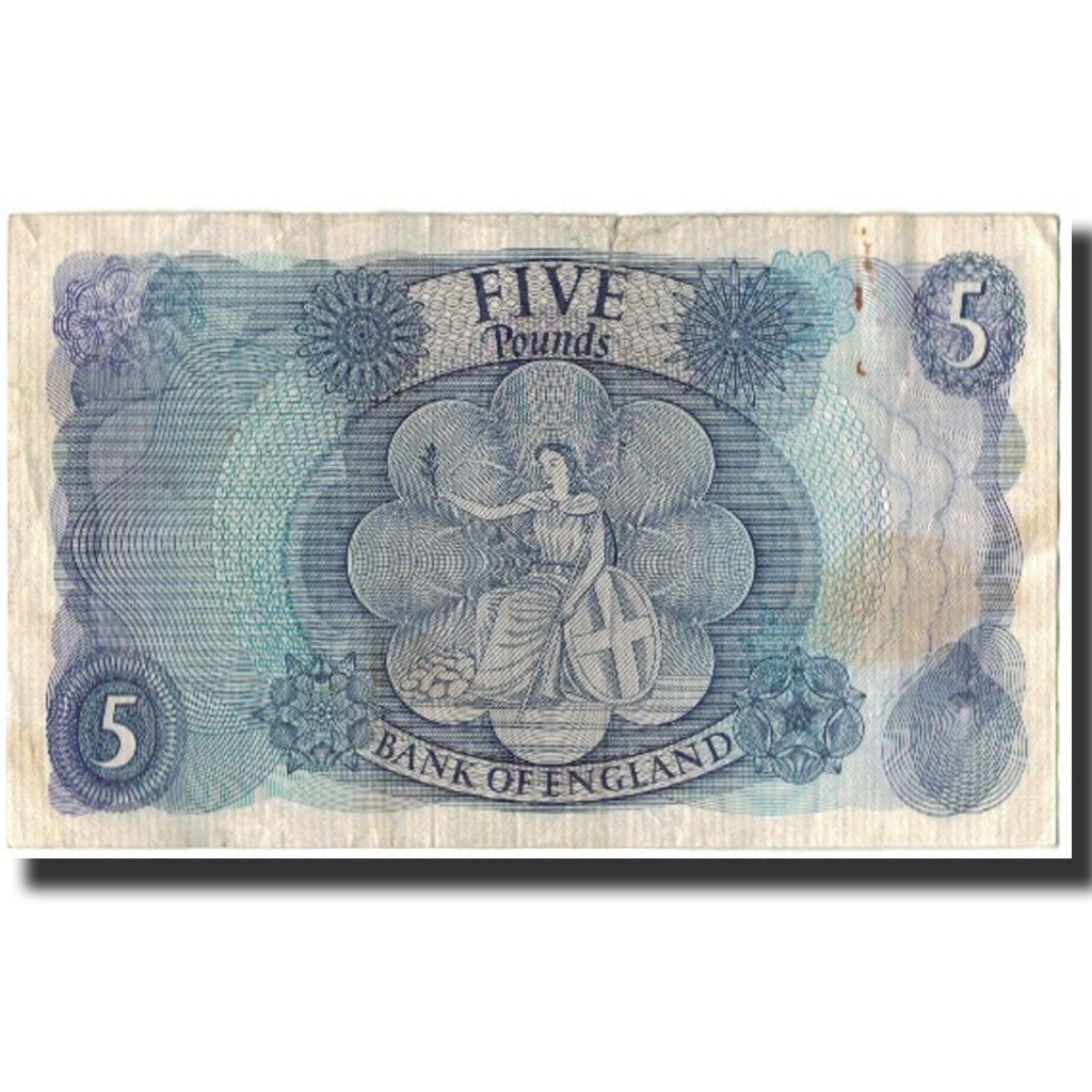 Banknote, Great Britain, 5 Pounds, 1966, KM:375b, VF(20-25)