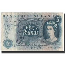 Banknote, Great Britain, 5 Pounds, 1966, KM:375b, VF(30-35)