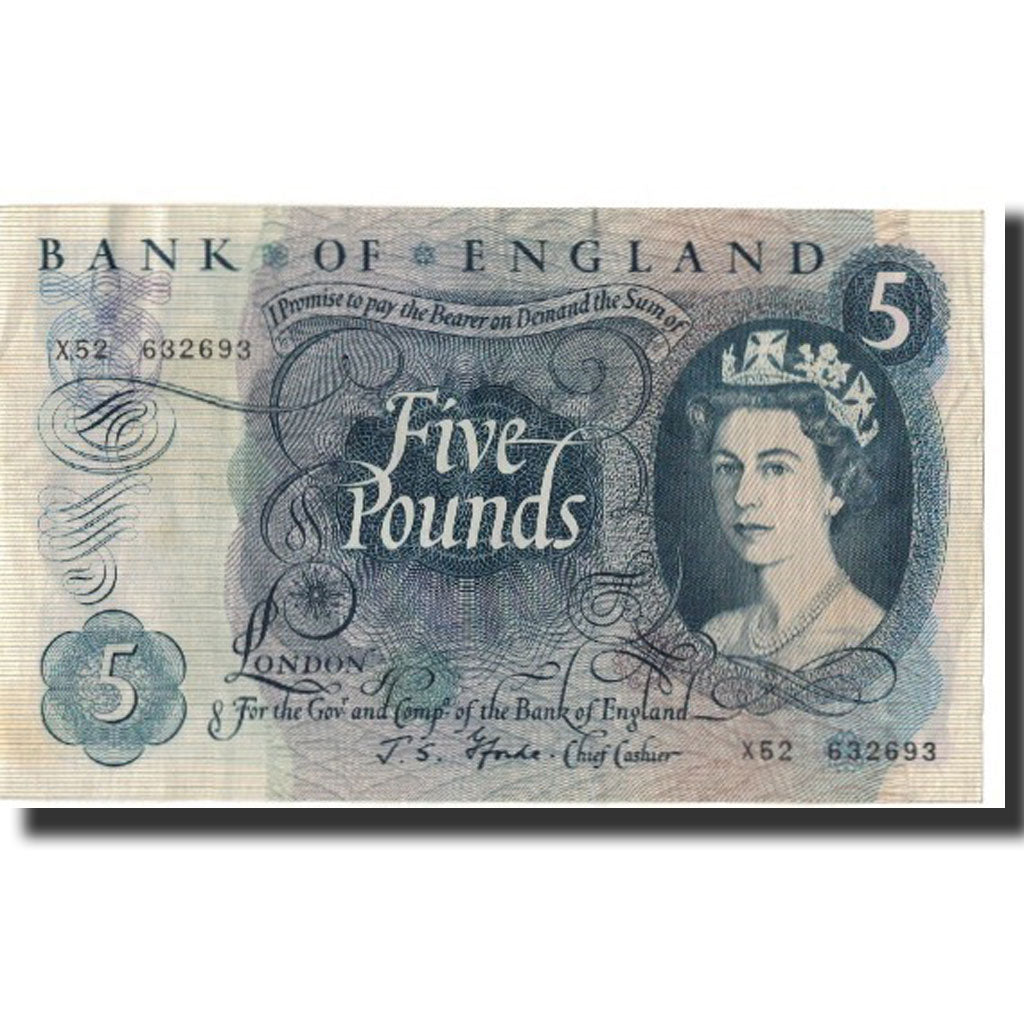 Banknote, Great Britain, 5 Pounds, 1966, KM:375b, EF(40-45)