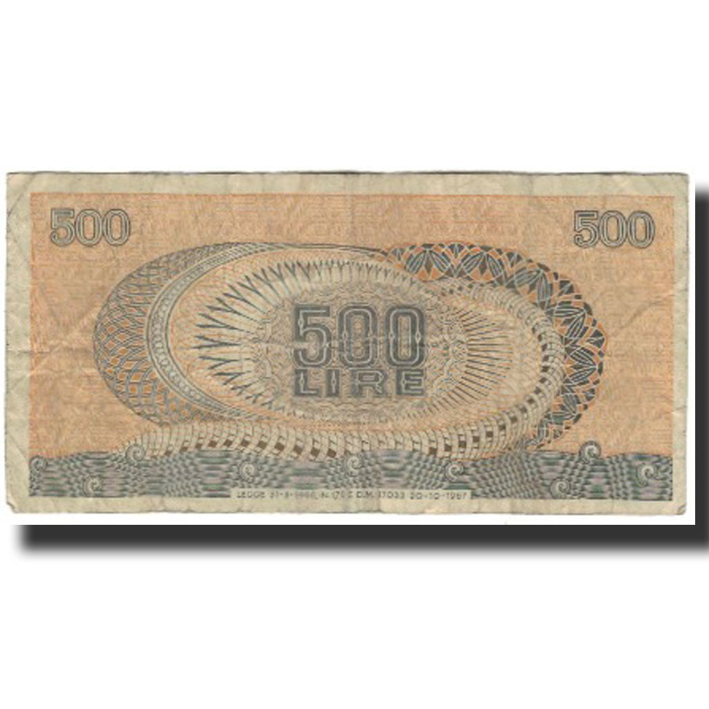 Banknote, Italy, 500 Lire, 1967-10-20, KM:93a, VF(30-35)