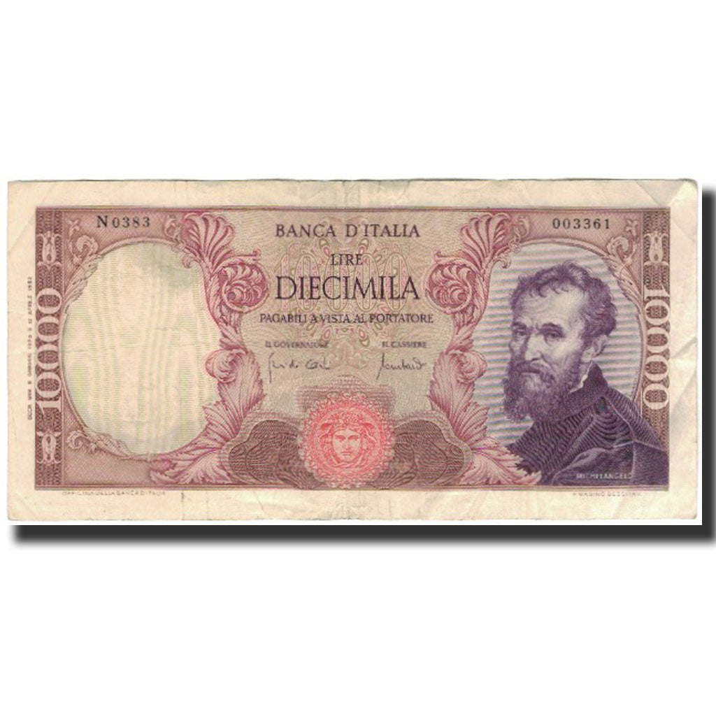 Banknote, Italy, 10,000 Lire, 1970-06-08, KM:97e, EF(40-45)