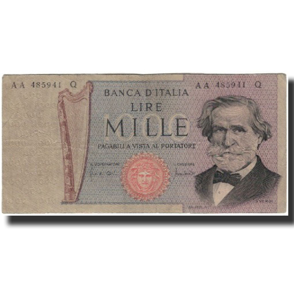 Billet, Italie, 1000 Lire, 1969-03-25, KM:101a, TB+