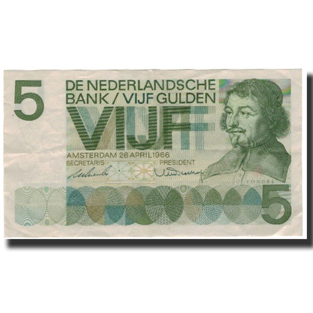 Banknote, Netherlands, 5 Gulden, 1966-04-26, KM:90a, AU(50-53)