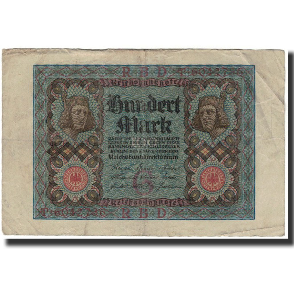Banknote, Germany, 100 Mark, 1920-11-01, KM:69a, VF(30-35)