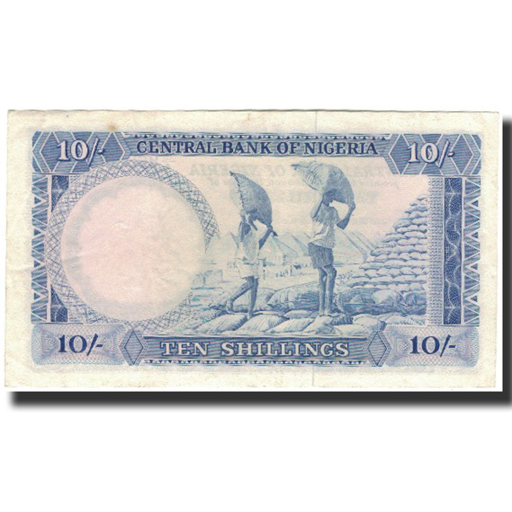 Banknote, Nigeria, 10 Shillings, Undated (1968), KM:11b, EF(40-45)