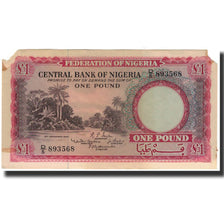 Banconote, Nigeria, 1 Pound, 1958-09-15, KM:4a, D+