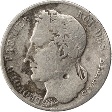 Coin, Belgium, Leopold I, 1/2 Franc, 1844, VF(20-25), Silver, KM:6