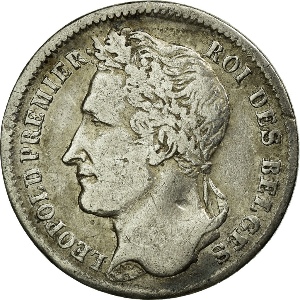 Coin, Belgium, Leopold I, 1/4 Franc, 1835, VF(30-35), Silver, KM:8