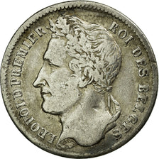 Münze, Belgien, Leopold I, 1/4 Franc, 1835, S+, Silber, KM:8