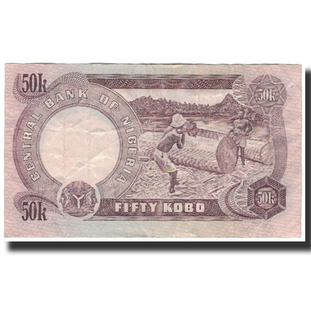 Billet, Nigéria, 50 Kobo, Undated (1973-78), KM:14g, TB+