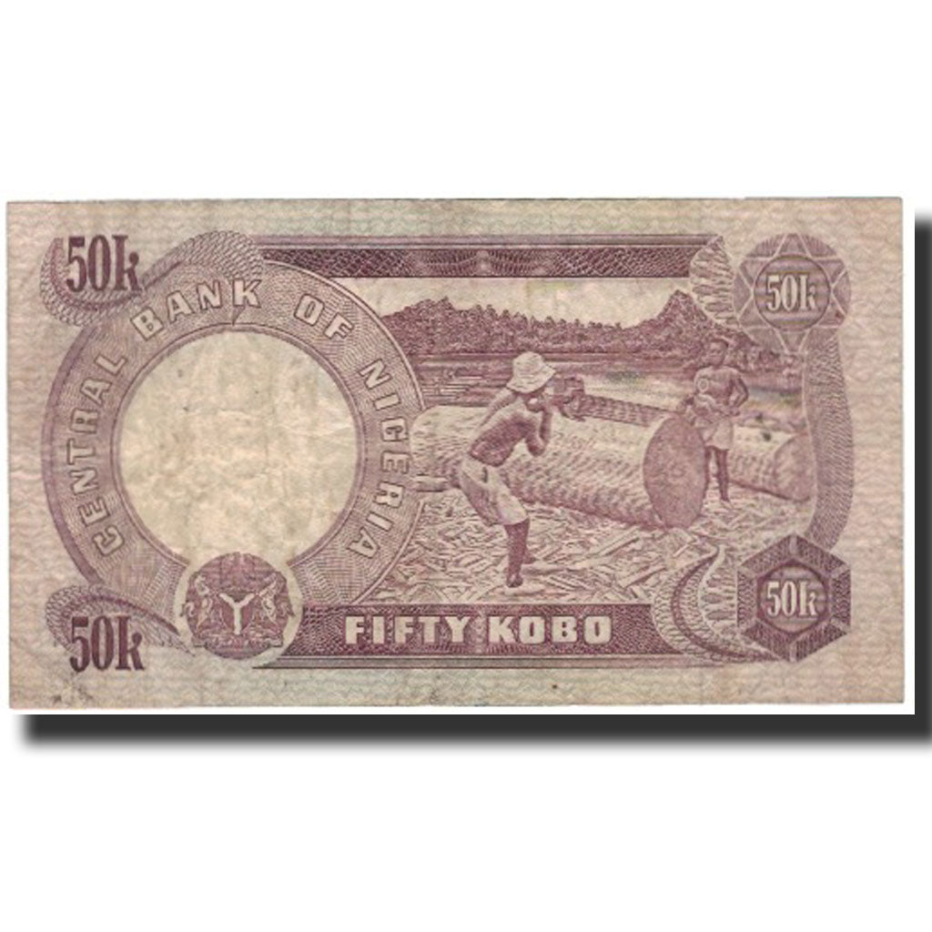 Billet, Nigéria, 50 Kobo, Undated (1973-78), KM:14g, TB