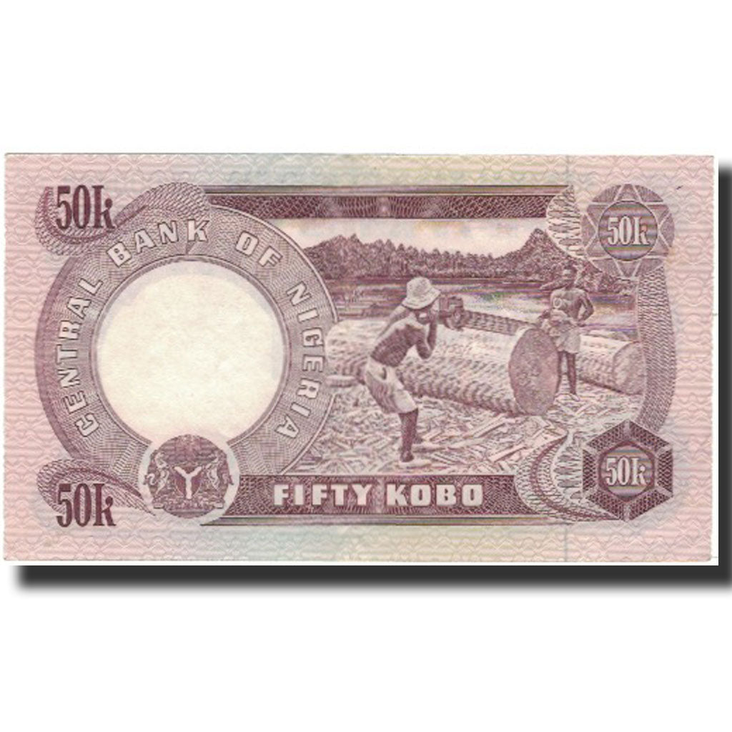 Banconote, Nigeria, 50 Kobo, Undated (1973-78), KM:14c, BB+