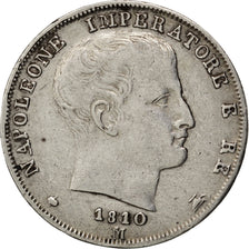 ITALIAN STATES, Lira, 1810, Milan, KM #8.1, EF(40-45), Silver, 4.95