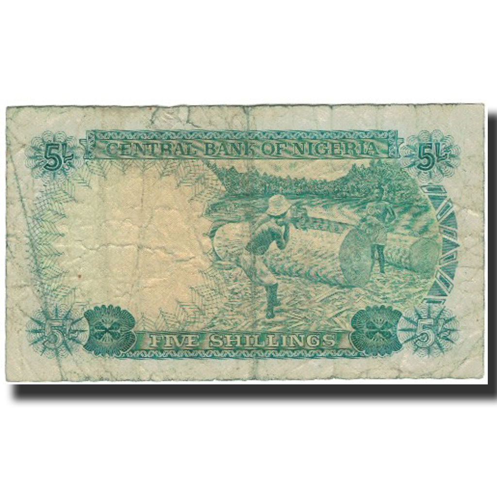 Banknote, Nigeria, 5 Shillings, 1968, KM:10a, VG(8-10)