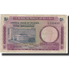 Geldschein, Nigeria, 5 Shillings, Undated (1967), KM:6, SGE+
