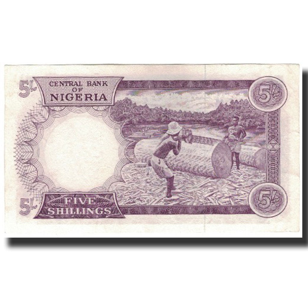 Billet, Nigéria, 5 Shillings, Undated (1967), KM:6, SUP+