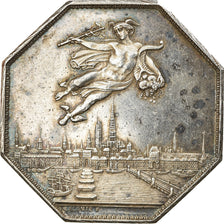 France, Token, Chambre de Commerce de Rouen, 1802, Lecomte, AU(50-53), Silver