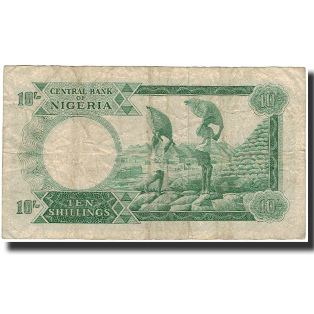 Banconote, Nigeria, 10 Shillings, Undated (1967), KM:7, MB