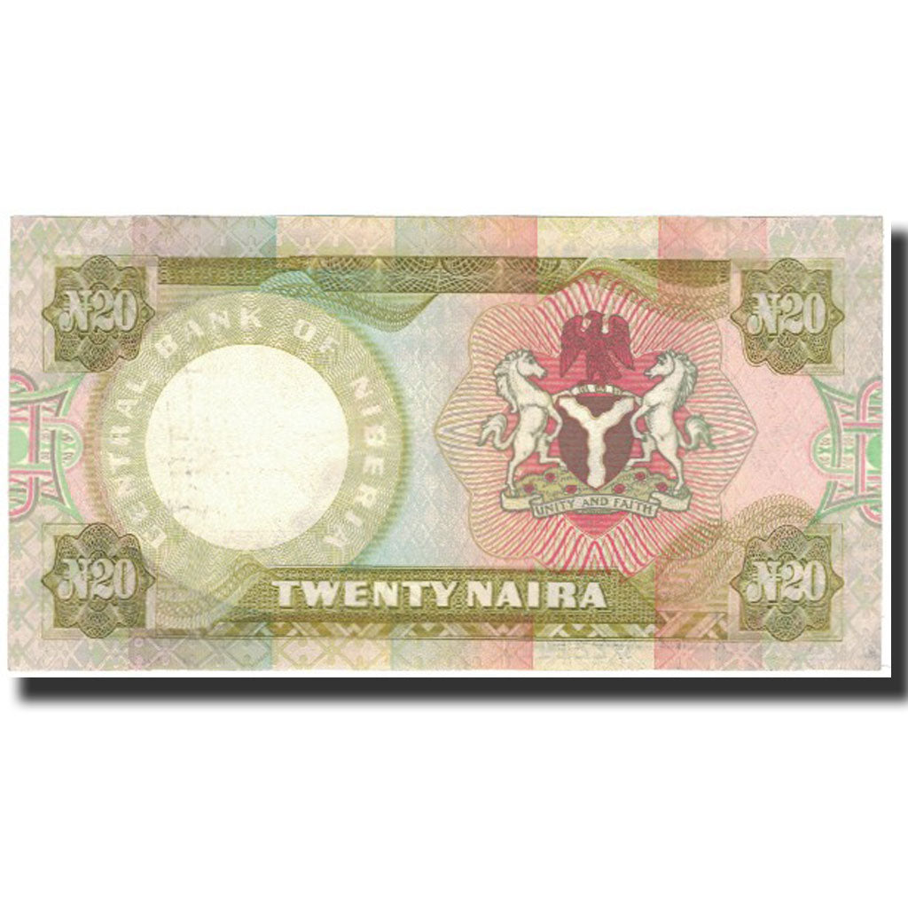 Banknote, Nigeria, 20 Naira, UNDATED 1973-1977, KM:18e, EF(40-45)