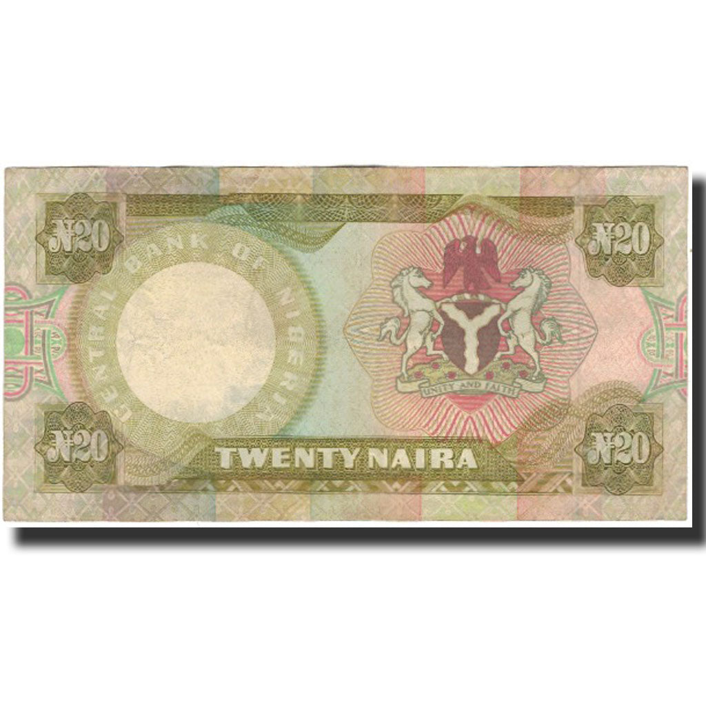 Banknote, Nigeria, 20 Naira, UNDATED 1973-1977, KM:18e, EF(40-45)