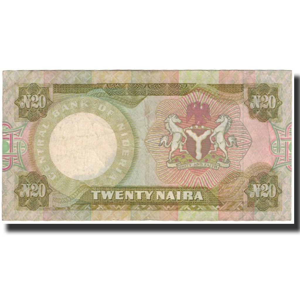 Banknote, Nigeria, 20 Naira, undated (1977-84), KM:18c, VF(30-35)