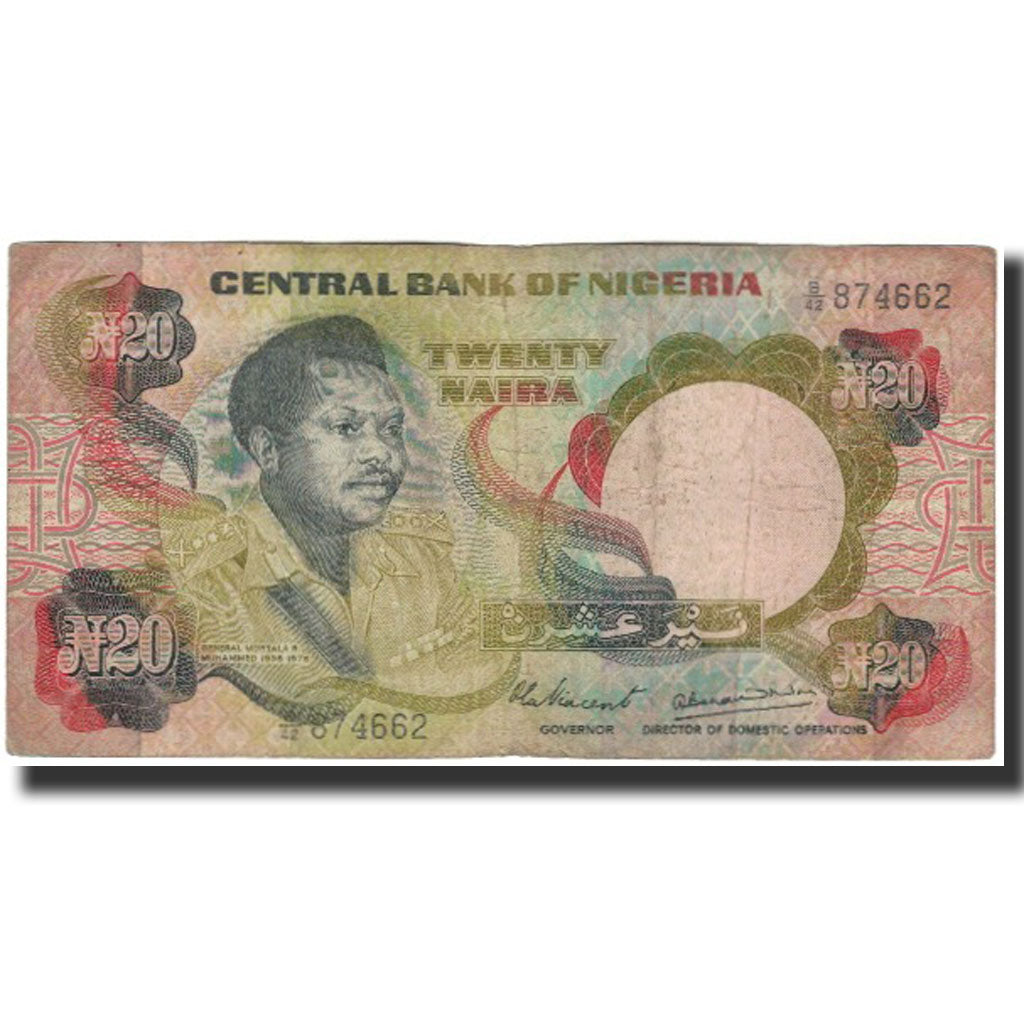 Billet, Nigéria, 20 Naira, undated (1977-84), KM:18c, B+