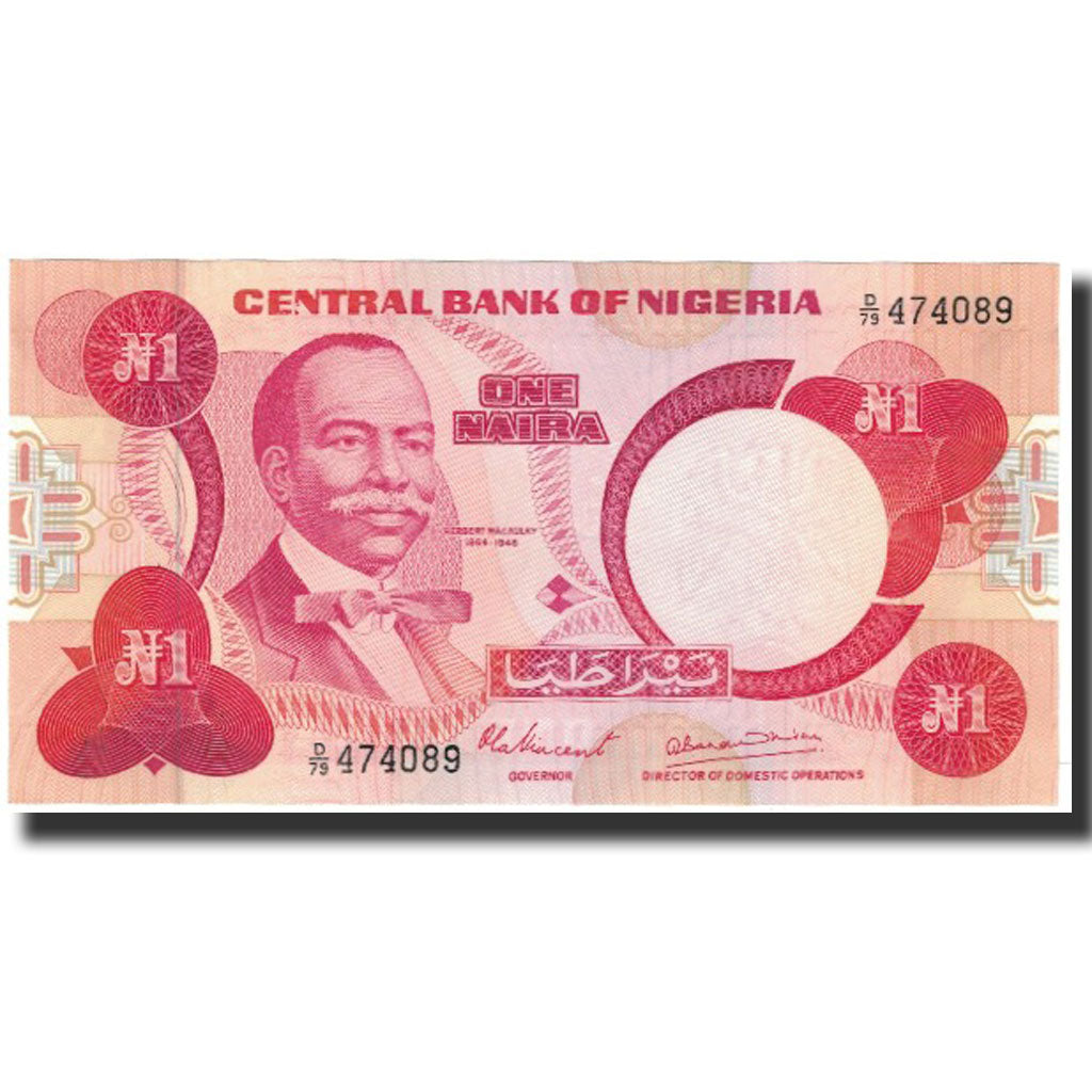Banknote, Nigeria, 1 Naira, Undated (1979-84), KM:19a, UNC(65-70)