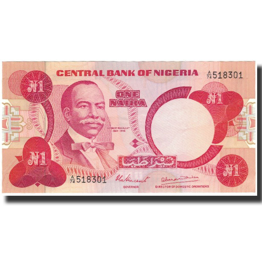 Banknote, Nigeria, 1 Naira, Undated (1979-84), KM:19a, UNC(60-62)