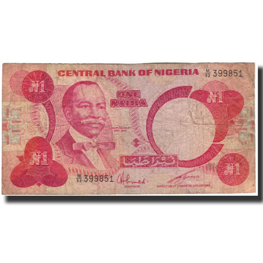 Billet, Nigéria, 1 Naira, Undated (1979-84), KM:19c, B