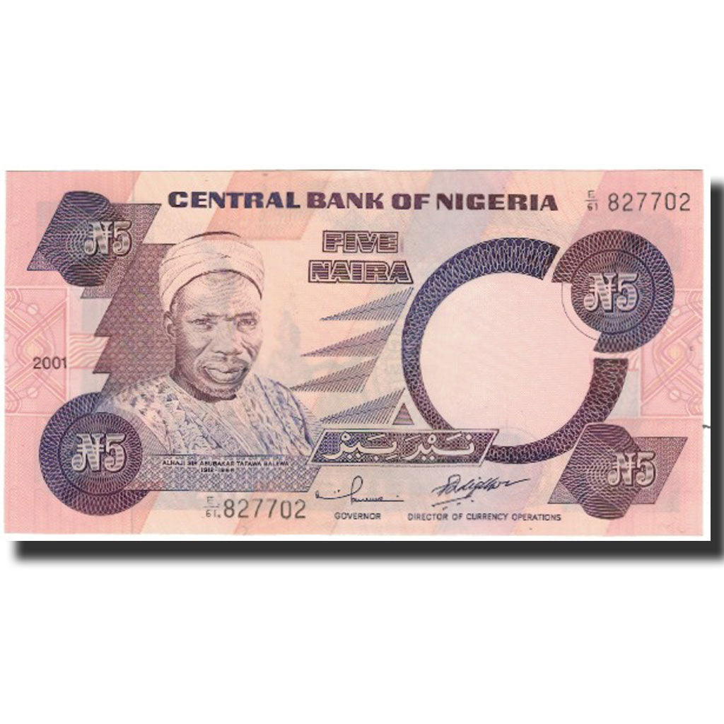 Billet, Nigéria, 5 Naira, Undated 1984-2001, KM:24g, NEUF