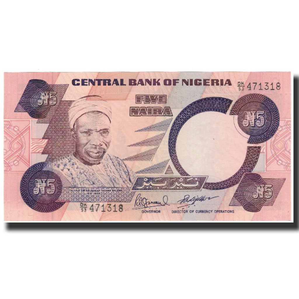 Billet, Nigéria, 5 Naira, Undated 1984-2001, KM:24e, NEUF
