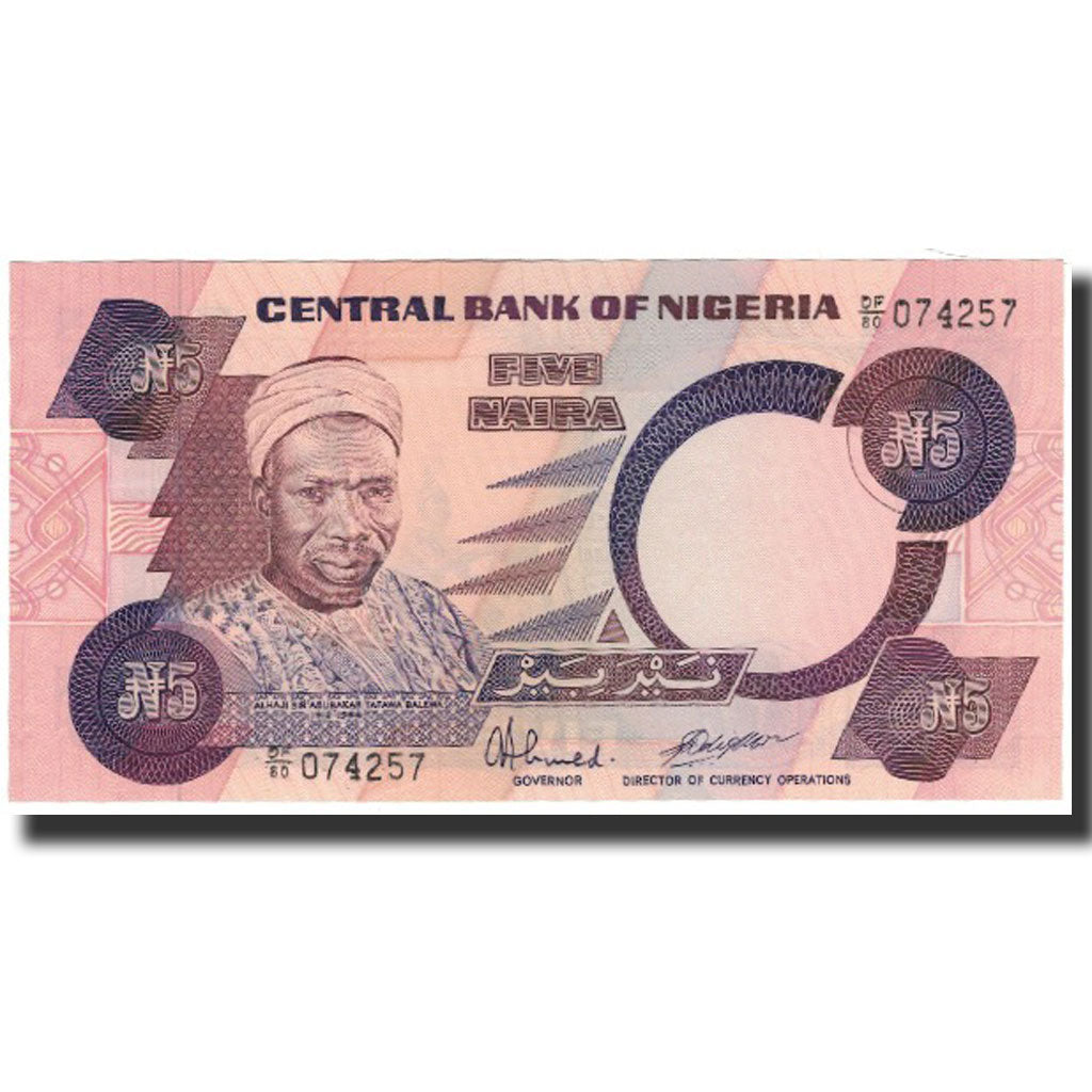 Billet, Nigéria, 5 Naira, Undated 1984-2001, KM:24d, SPL