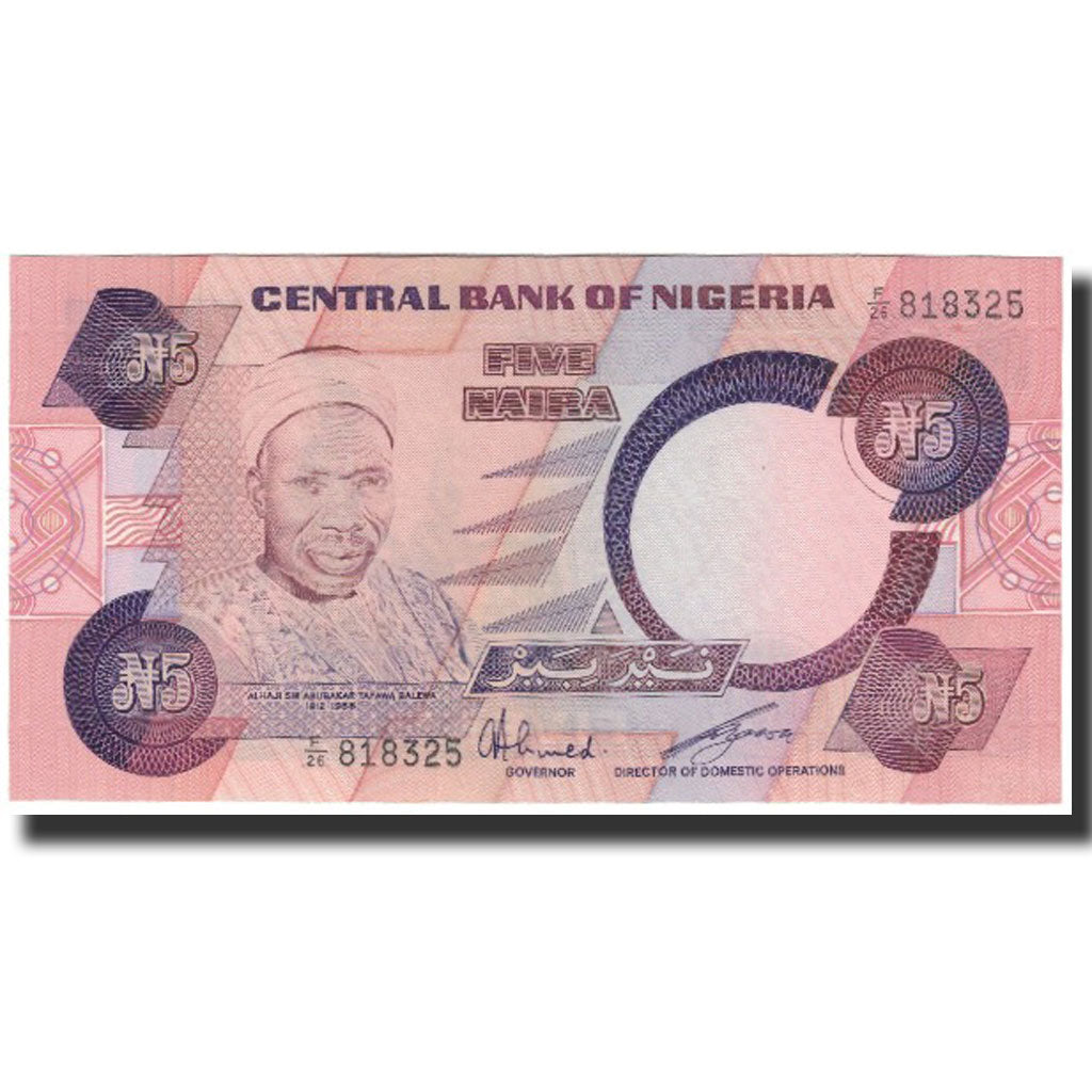Banknote, Nigeria, 5 Naira, Undated 1984-2001, KM:24a, UNC(65-70)
