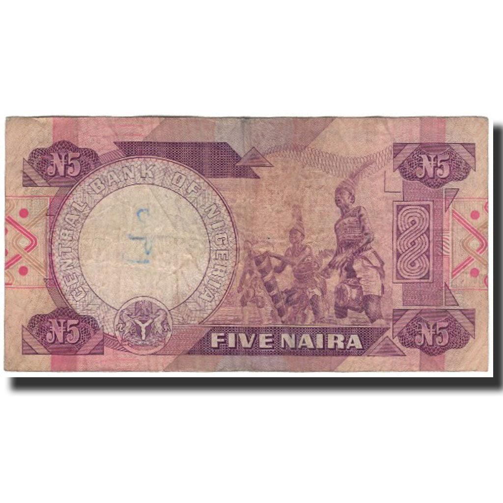 Billet, Nigéria, 5 Naira, Undated 1984-2001, KM:24b, B