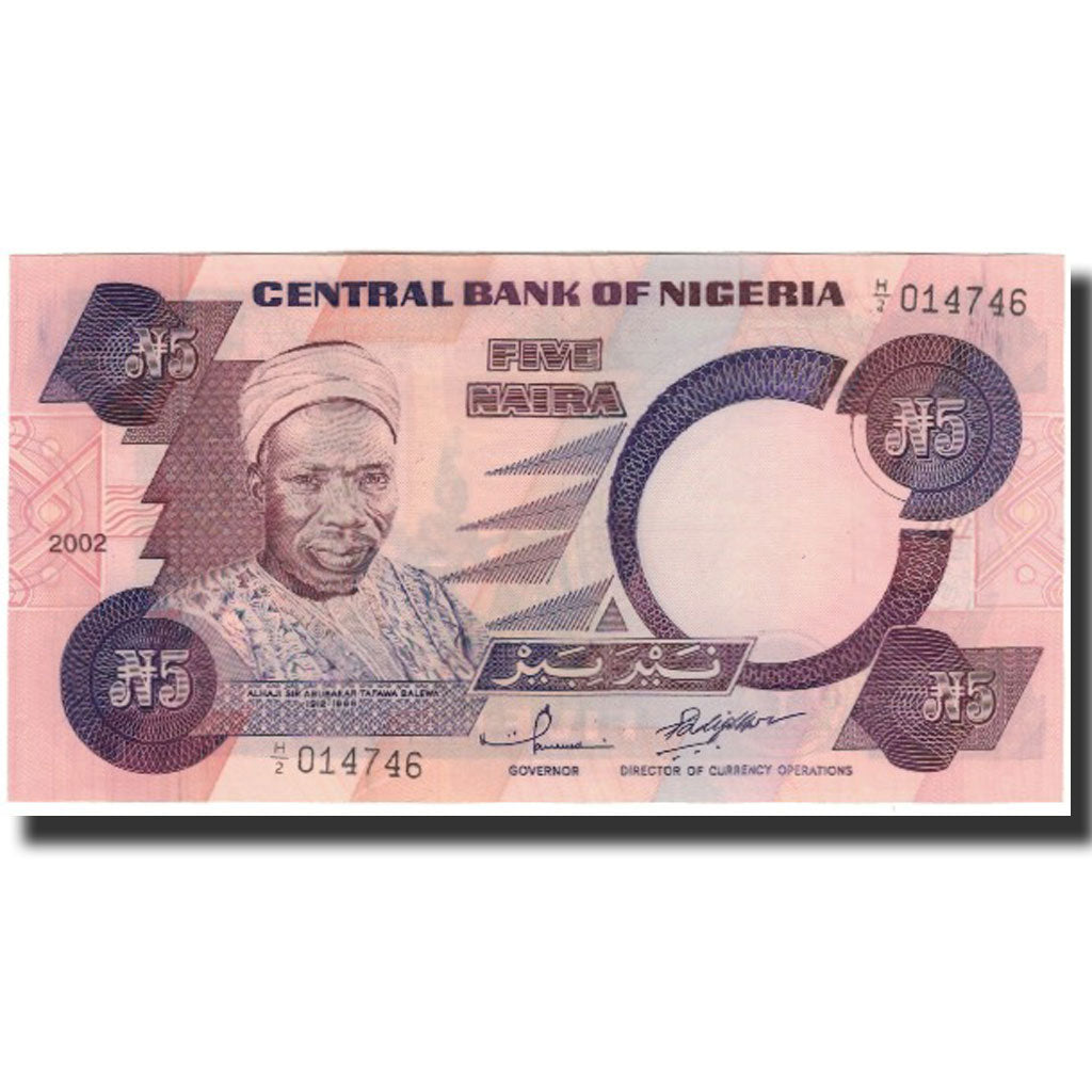 Billet, Nigéria, 5 Naira, Undated (2002), KM:24h, NEUF