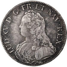 FRANCE, Écu aux branches d'olivier, ECU, 1734, Bayonne, KM #486.12, VF(30-35), .