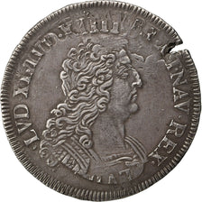 FRANCE, Ecu, 1705, VF(30-35), Silver, Gadoury #224, 26.89