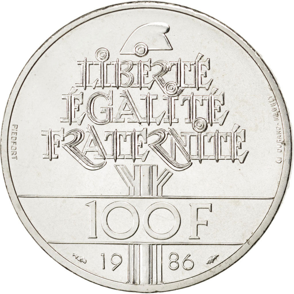 FRANCE, 100 Francs, 1986, KM #P972, MS(60-62), Silver, Gadoury #901p, 29.83