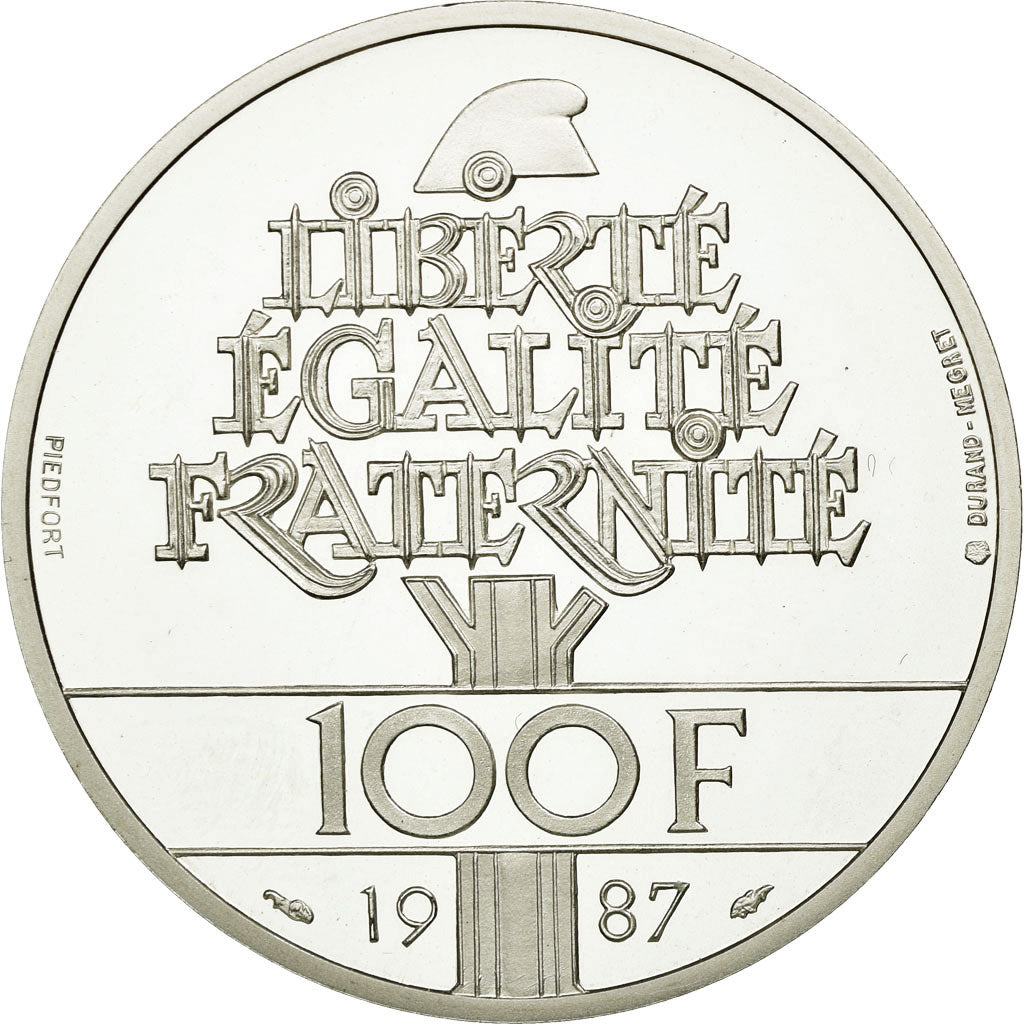 Coin, France, 100 Francs, 1987, MS(65-70), Silver, KM:P988, Gadoury:902p
