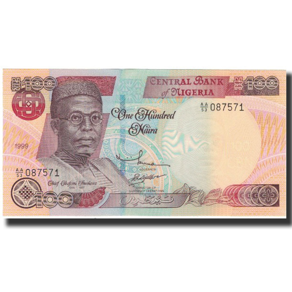 Banknote, Nigeria, 100 Naira, Undated (1999), KM:28a, UNC(65-70)